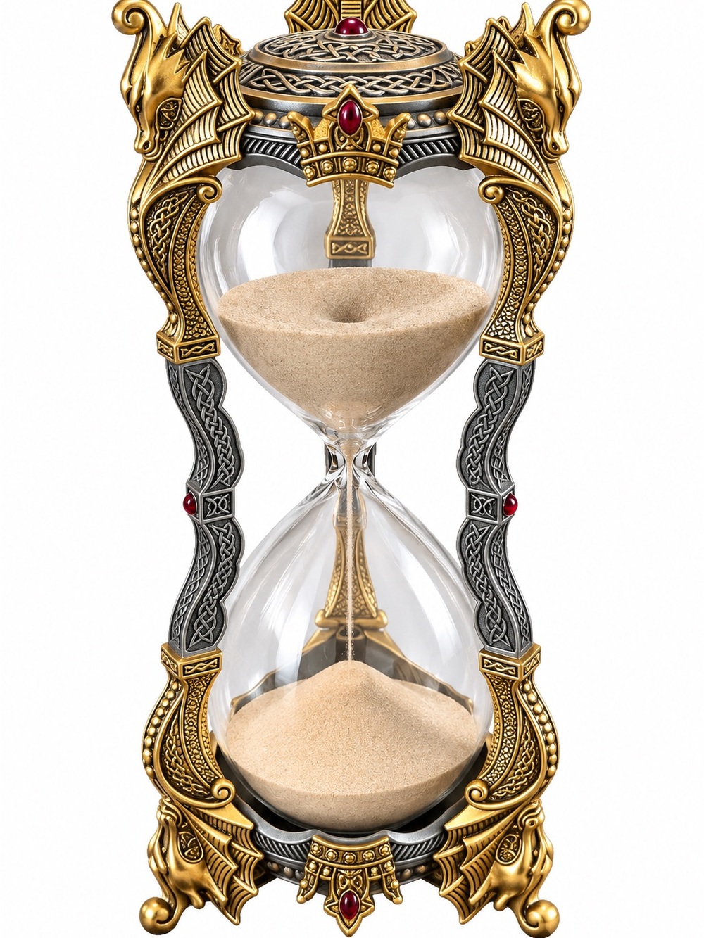 Regal Gold Dragon Hourglass Decorative Sand Timer